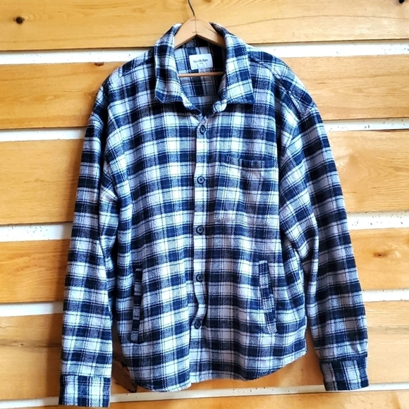 Goodfellow Heavy Plaid Long Sleeve Sz. XL Shacket - Picture 1 of 13